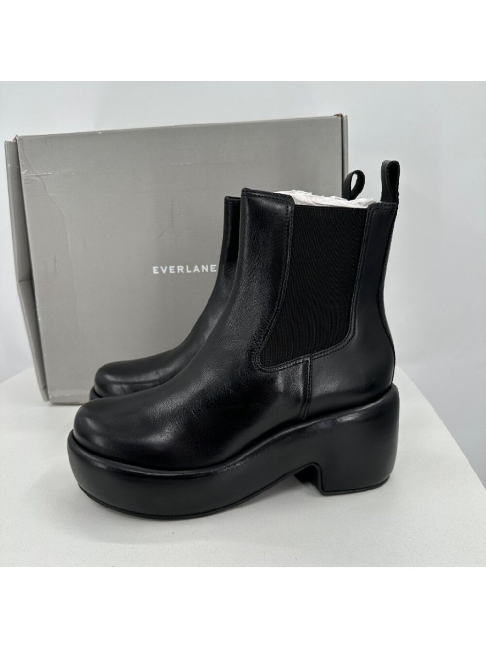Everlane The Puffa Boot in Black size 6 Chelsea Ankle 3.25" Chunky Platform